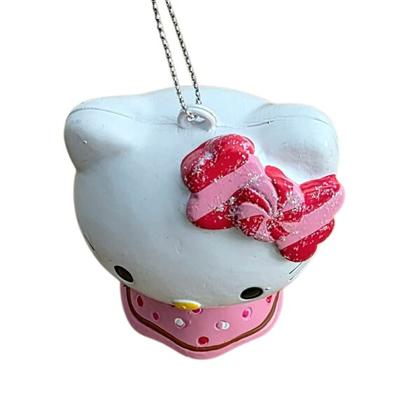 2011 Sanrio Hello Kitty Christmas Ornament Pink Polka Dot Dress Cat Kurt Adler - Picture 6 of 9